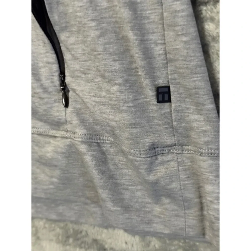 Tommy‎ John Mens Second Skin Hoodie Heather Grey Zipper Pockets Large Pullover